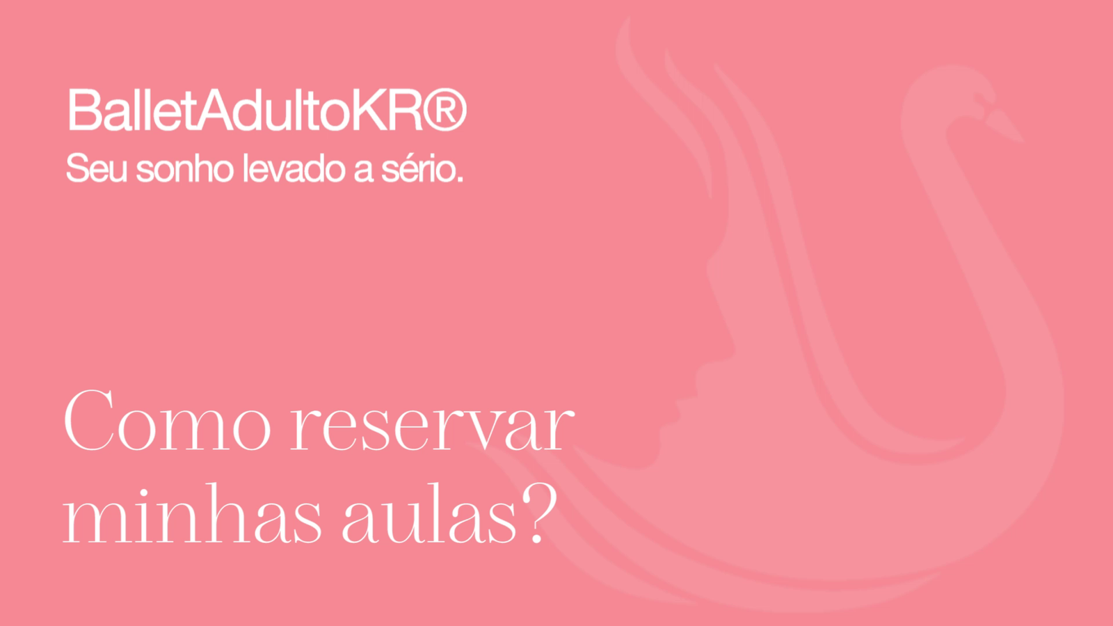 Como reservar minhas aulas?